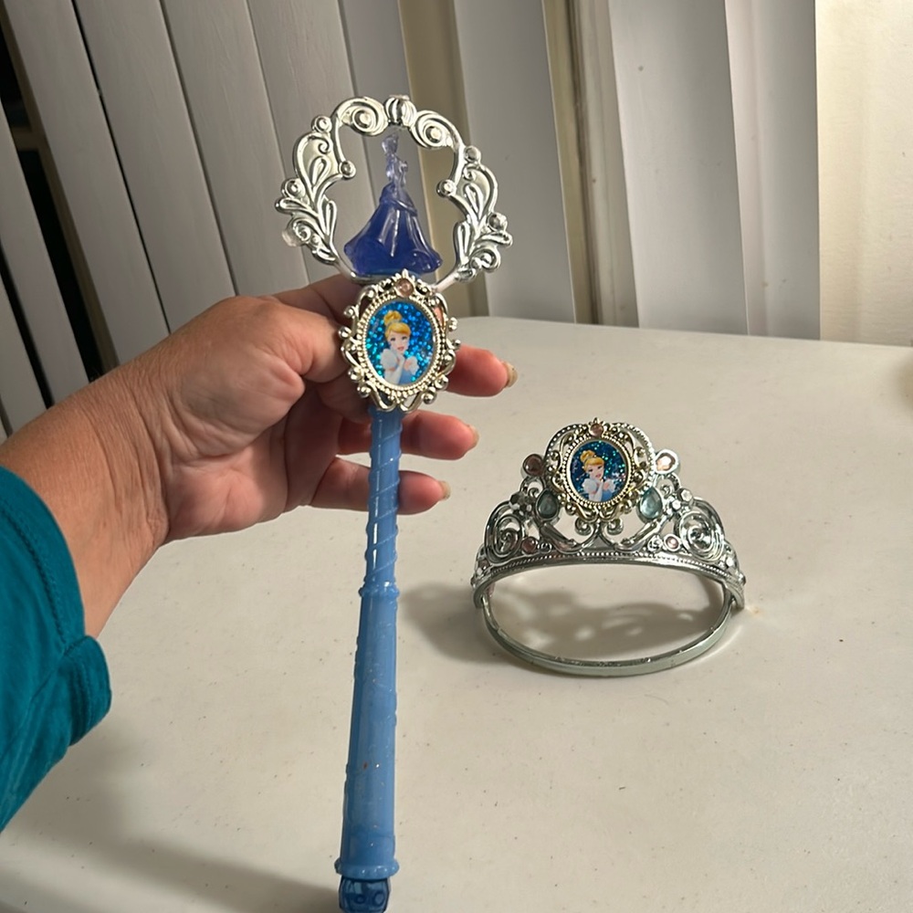 JAKS brand Toy Cinderella Spinning Wand and Tiara